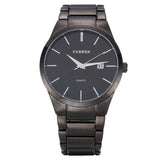 Luxury Brand Full Stainless Steel Analog Display Date Men's Quartz Watch Business Watch Men Watch