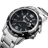 Luxury Brand Oirignal Quartz Wristwatches With Date Full Steel Business Casual Watches Men Watch