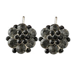 Fashion rhinestone flower shaped rose red crystal earrings for women party shamballa boho earrings