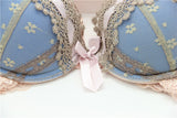 Sexy lingerie,bra brief sets, three-row Lace Embroidery underwear,sexy young girl bra set,france brand bra sets