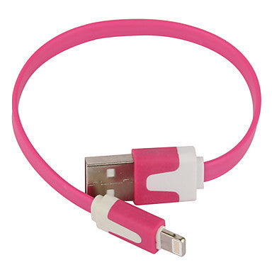 Apple 8 Pin Colorful Charge and Data Flat Cable for iPhone 6 iPhone 6 Plus iPhone 5,iPod (22cm-Length)