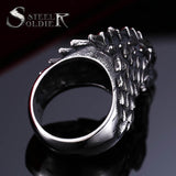 steel soldier high quality stainless steel knitting men ring good detail fashion titanium steel jewelry