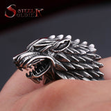 steel soldier high quality stainless steel knitting men ring good detail fashion titanium steel jewelry