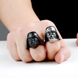 steel soldier Star Wars Darth Vader mask shape ring High Quality 316L STAINLESS Steel men jewelry