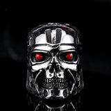 steel soldier movie ring terminator men punk ring arnold schwarzenegger actor stainless steel jewelry