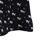 Summer fashion new women shirts dress Cat footprints pattern Show thin Shirt dress casual dresses with Belt