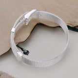 Summer style silver plated 10mm Mesh men bracelet