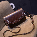 vintage rivet mini leather handbags hotsale ladies party purse wedding clutches women small crossbody shoulder messenger bags