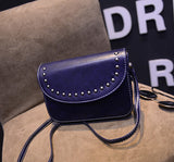 vintage rivet mini leather handbags hotsale ladies party purse wedding clutches women small crossbody shoulder messenger bags