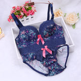 New women brand bra fashion winter dress bra set vs sexy underwear lace sexy women bra set gathered push up bra brief set