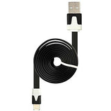 Flat Noodle USB A to 8-Pin Charging Sync Data Cable