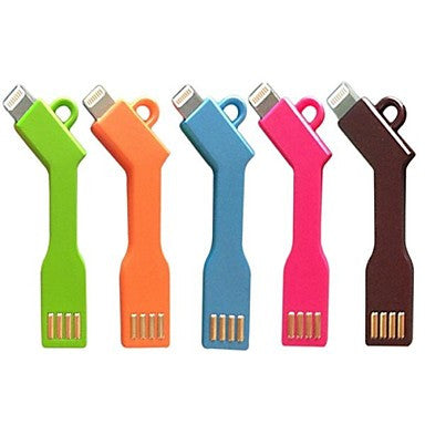 Convenient Fashion Key Shape 8-pin to USB Cable for iPhone 6 iPhone 6 Plus iPhone 5/5S (5cm, Assorted Colors)