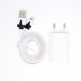 Colorful 100CM 8 Pin Charge and Data Flat Cable with EU Plug
