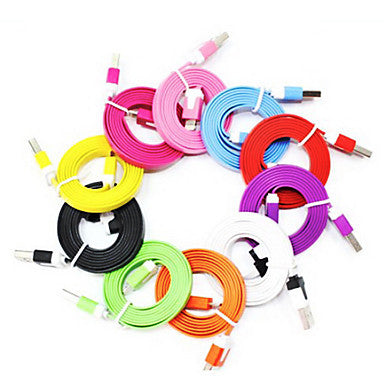 Noodle Colorful USB 2.0 data cable 10 Color 8 pin USB cable for iPhone 6 iPhone 6 Plus iPhone 5