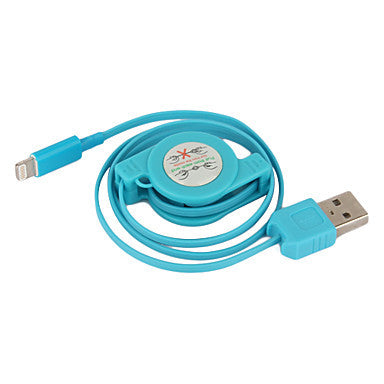 Colorful Apple 8 Pin Retractable Charge and Sync Cable for iPhone 5,iPad Mini,iPad 4 (75cm-Length)