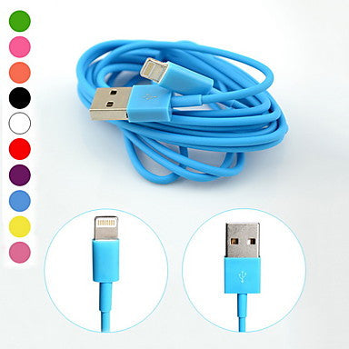 8Pin Colorful Charge and Data Cable for iPhone 6 iPhone 6 Plus iPhone 5,iPadMini,iPad4,iPod(200cm-Length)