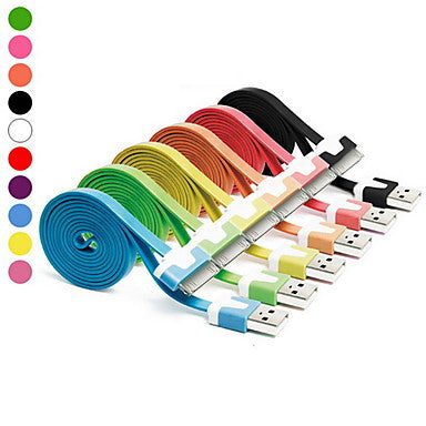 1M Colorful 10 Colors Flat Noodles USB Charger