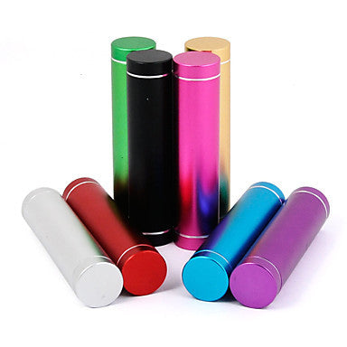 2600 mAh Universal Power Bank External Battery Q7-2600 iphone iPad/Samsung/Smartphones mobile devices (Assorted Colors)
