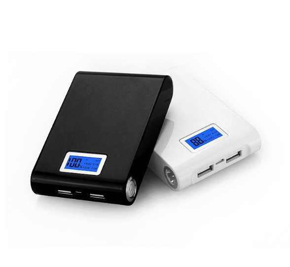 Dual usb LCD power bank 12000mah portable backup battery charger power bank