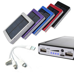 30000mAh Phone Mobile Solar Panel Travel Hiking Charger Battery