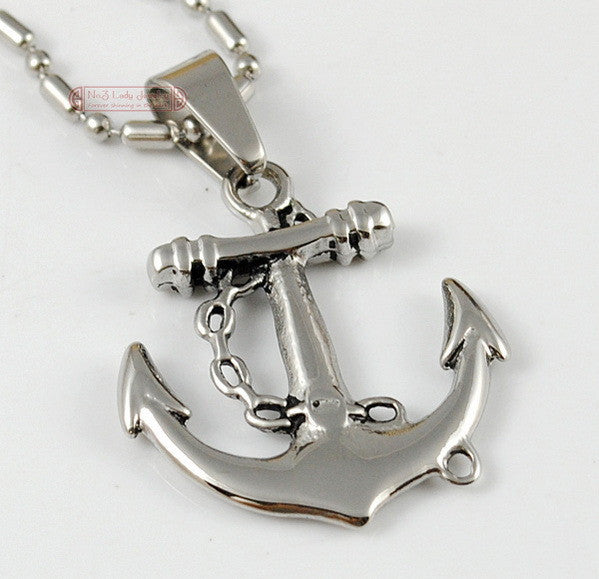 Fashion Pirate Jewelry, 316L Stainless Steel Anchor Pendant Necklace For Men&Women Jewelry