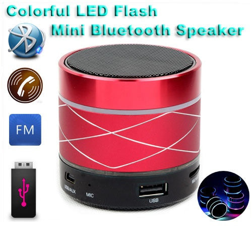 Bluetooth Speaker Mini USB Flash Disk Sound Card Multi-Function Colorful LED Portable Wileress Speaker FM Radio With Display