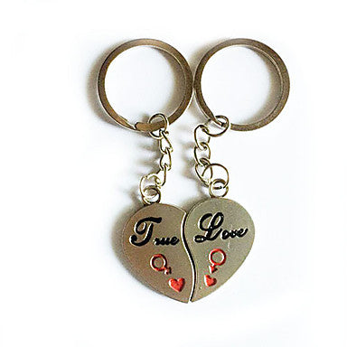 Stainless Lovers keychains (Hearts/ 2-Piece Set)