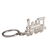 Metal Silver Train Keychain