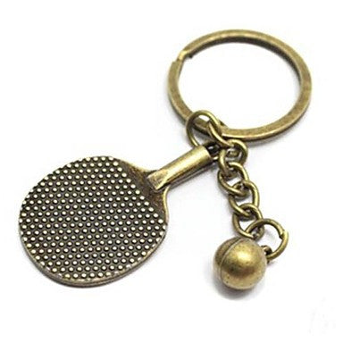 Vintagev table tennis Bronze Alloy Keychain(1 Pc)