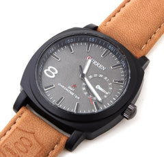 Men Fashion Business Quartz watch Men sport Watches Military Watches Men Corium Leather Strap army wristwatch