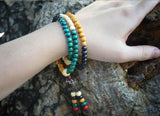 6MM Buddhism Bohemian vintage Ebony Wood Beads Elastic Bracelet fashion Jewelry for women