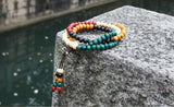 6MM Buddhism Bohemian vintage Ebony Wood Beads Elastic Bracelet fashion Jewelry for women