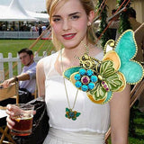 Fashion vintaged Double butterfly pendant necklace Statement jewelry for women