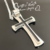 Stainless Steel Cross Necklace for men women Fashion Jewelry