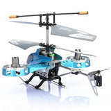 New Toy Blue AVATAR Z008 4CH Mini Metal 4 Channel RC Remote Control Helicopter with LED Light