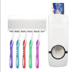 Fashion Automatic Toothpaste Dispenser +Toothbrush Holder Set Family Set Wall Mount