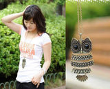 Restore ancient ways owl pendant necklace