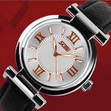 New Women Dress Watches 3ATM Waterproof Genuine Leather Strap Fashion Quartz Watch Student Wristwatch