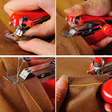 Useful Portable needlework Cordless Mini Hand-Held Clothes Fabrics Sewing Machine