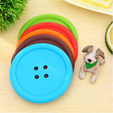 Creative Household Supplies Round Silicone Coasters Cute Button Coasters Cup Mat