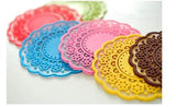 High quality Translucent openwork lace coasters Nice Insulation coasters cute Cup mat