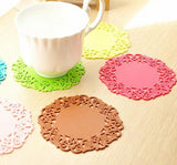 Creative household supplies round silicone coasters Cup mat