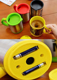 Tea cup Automatic coffee mixing cup/mug bluw stainless steel self stirring electic coffee mug 350ml