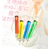 5Pcs/set Novelty Liquid Syringe Ballpoint Pen Medical Hospital Stationery Blue Ink