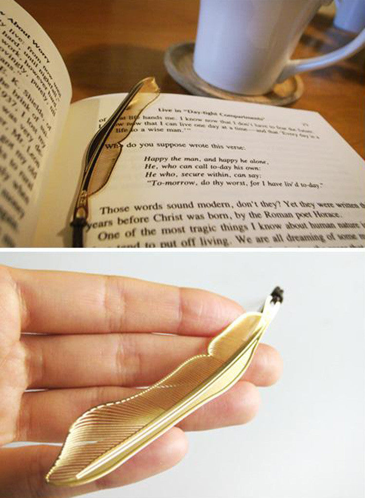 Exquisite Animal Feather Bookmark Fiction Magazine Office School Supplies Bookmarks-5 pcs/set