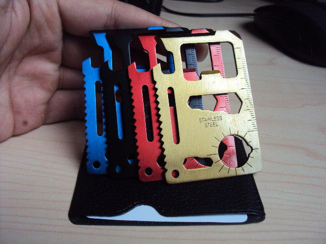 Emergency Survival Knife,Mini Multi Tool Card with leather cover credit card knife cardsharp knive-4pcs/set