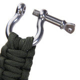 Survival Bracelet with Stainless Steel Bow Shackle Paracord BucklesTravel Kit Survival Tool For Camping