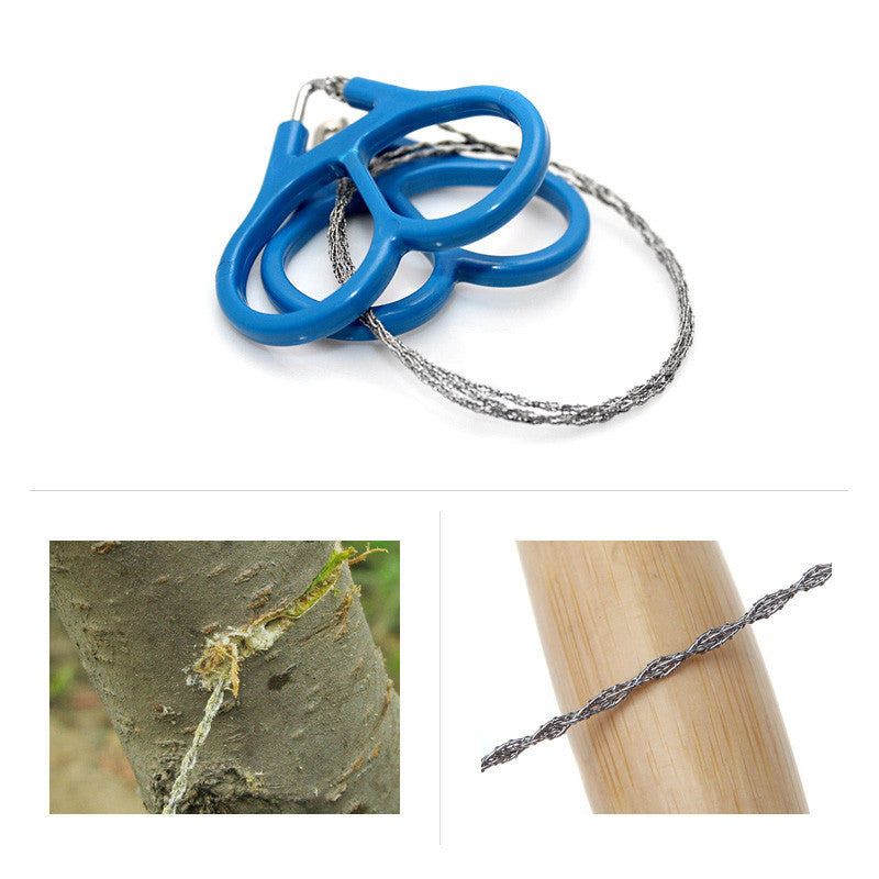 Outdoor Plastic Ring Steel Wire Saw Scroll Emergency for Hunting Camping Hiking Survival Tool
