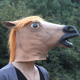 Creepy Horse Mask Head Halloween / Christmas Costume Theater Prop Novelty Latex Rubber