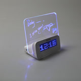 Blue Light Timer Digital Message Board Clock Alarm Temperature Calendar